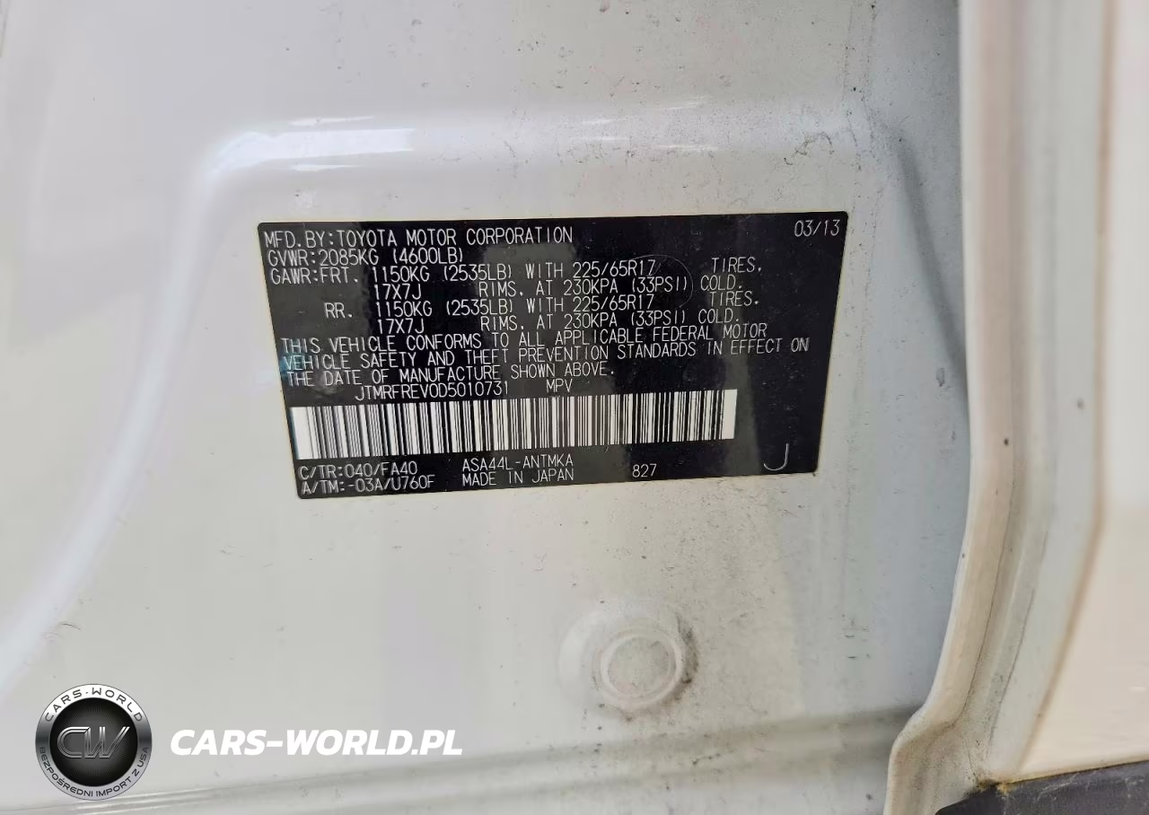 2013 Toyota Rav4 Xle VIN:JTMRFREV0D5010731 - 14