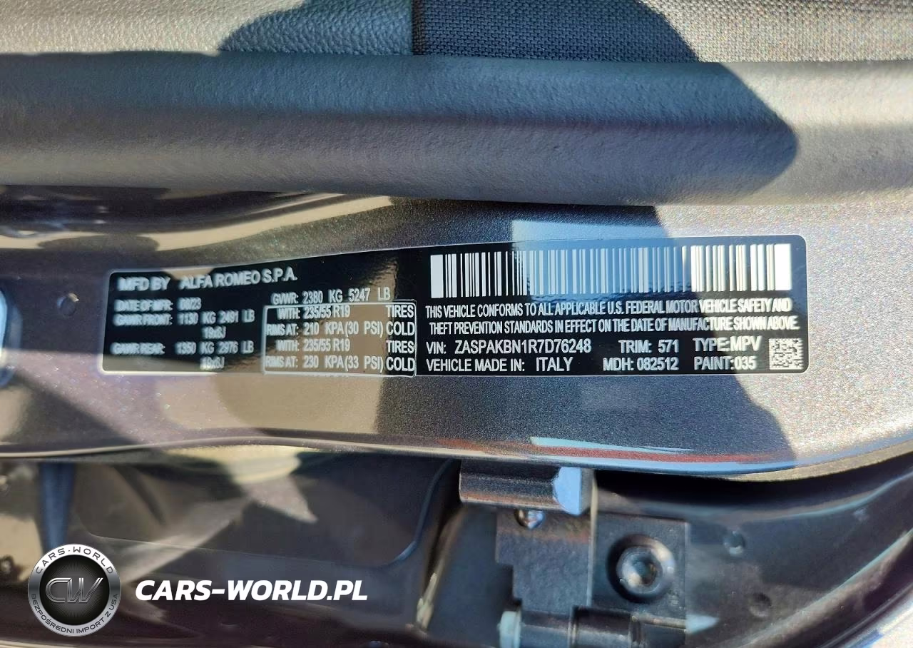 2024 Alfa Romeo Stelvio Ti VIN:ZASPAKBN1R7D76248 - 13