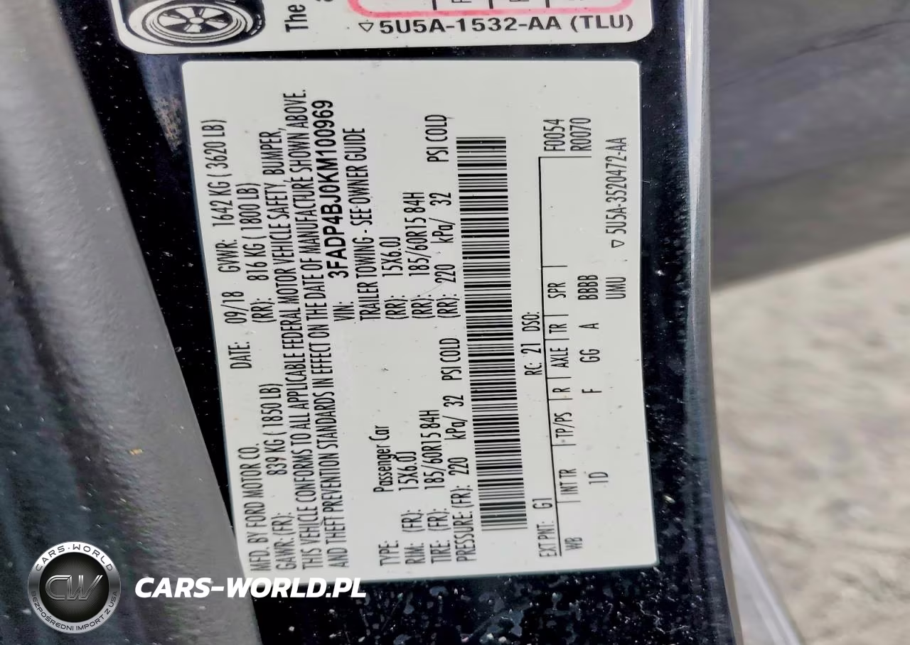 2019 Ford Fiesta Se VIN:3FADP4BJ0KM100969 - 12