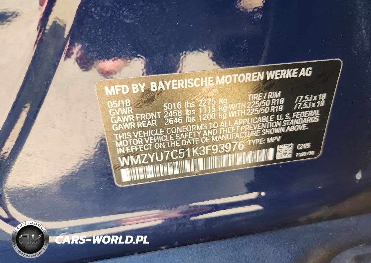2019 Mini Cooper S E Countryman All4 VIN:WMZYU7C51K3F93976 - 12