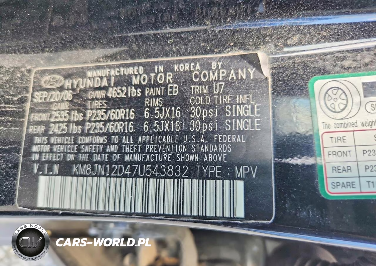 2007 Hyundai Tucson Se-Limited VIN:KM8JN12D47U543832 - 13