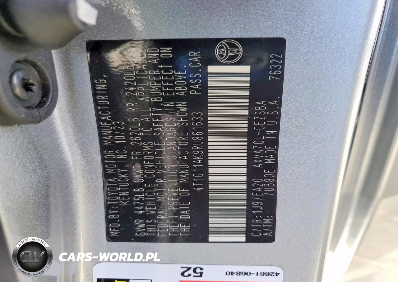 2024 Toyota Camry Se VIN:4T1G11AK9RU861633 - 13