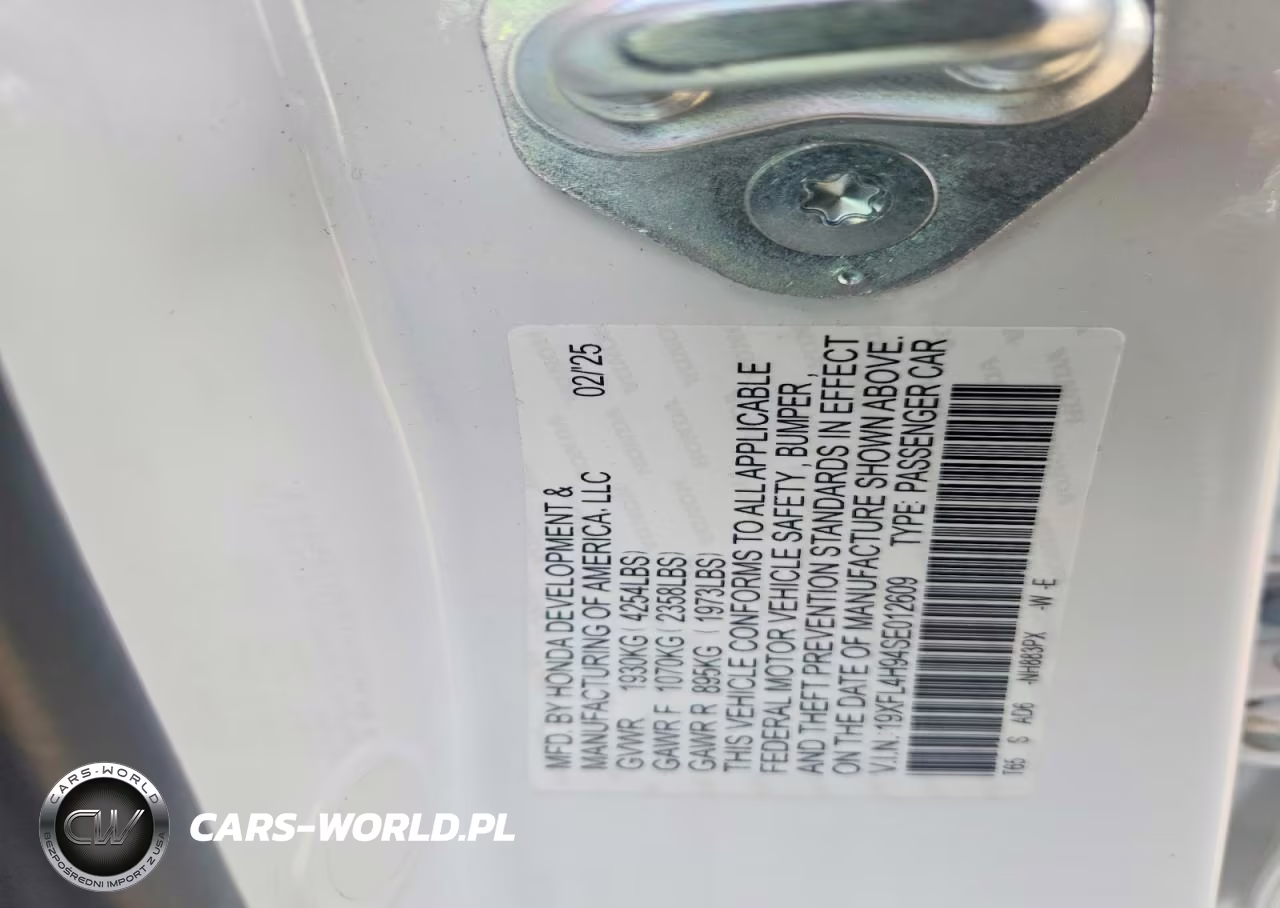 2025 Honda Civic Sport Touring VIN:19XFL4H94SE012609 - 12