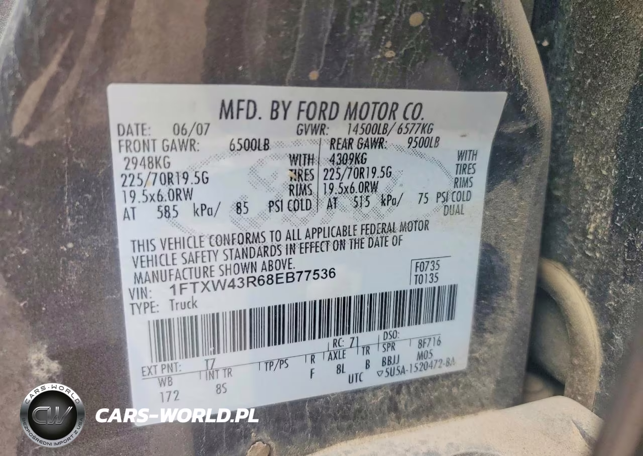 2008 Ford F450 Super Duty VIN:1FTXW43R68EB77536 - 13