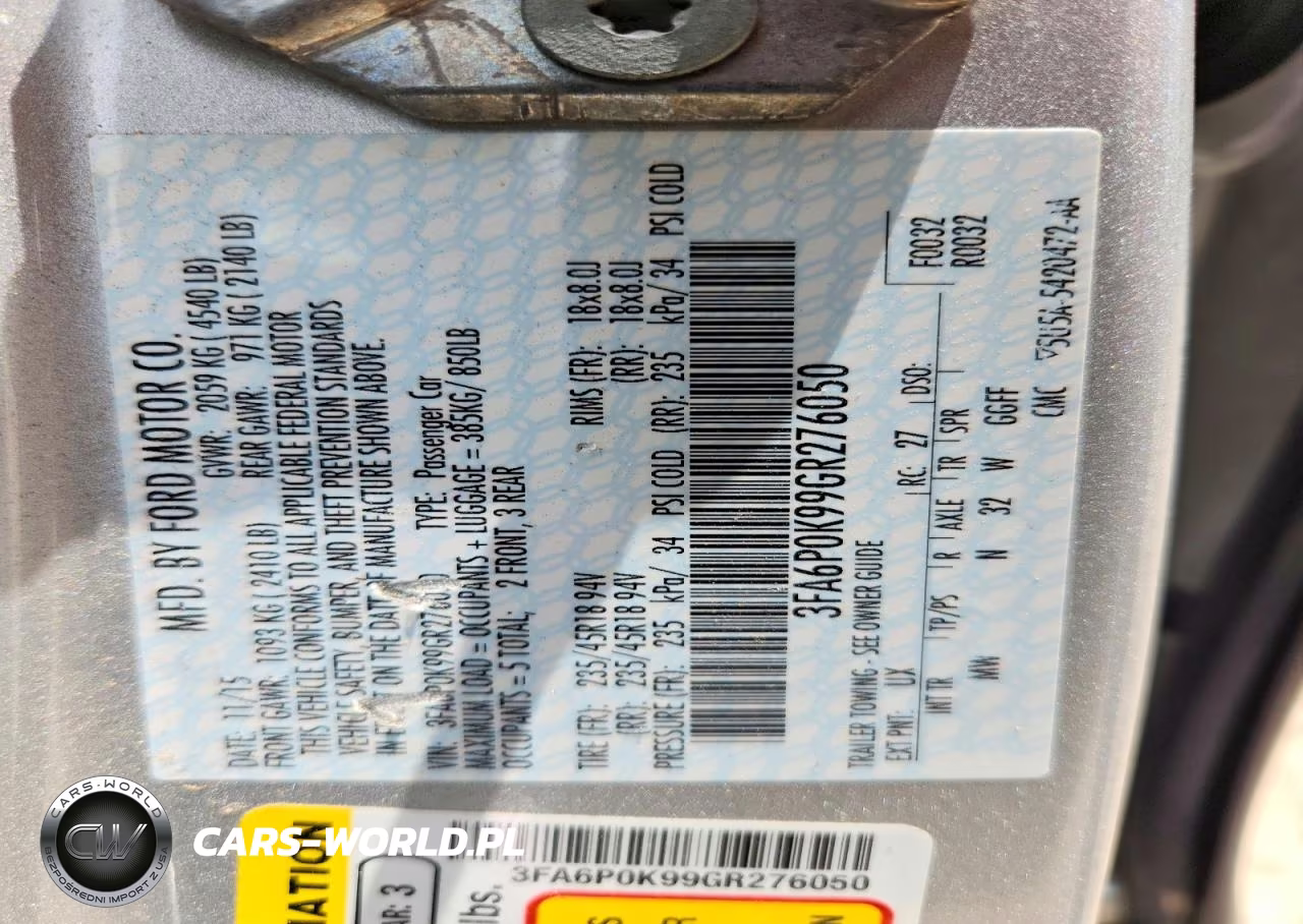 2016 Ford Fusion Titanium VIN:3FA6P0K99GR276050 - 12
