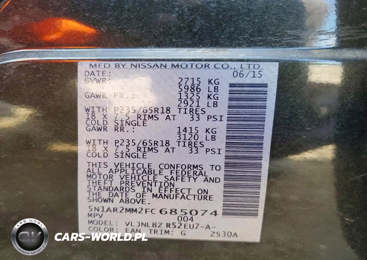 2015 Nissan Pathfinder S VIN:5N1AR2MM2FC685074 - 13