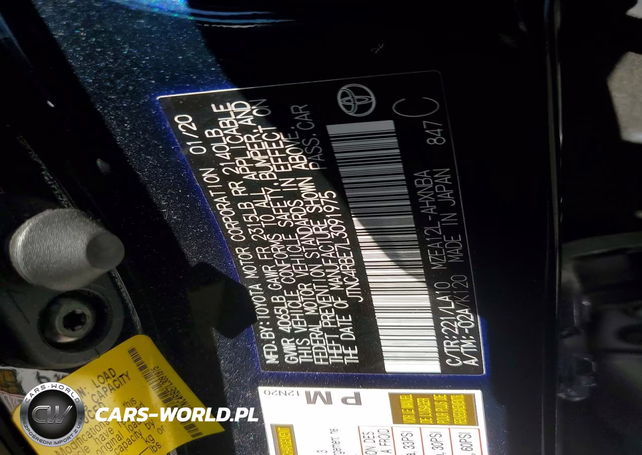2020 Toyota Corolla Xse VIN:JTNC4RBE7L3091975 - 12