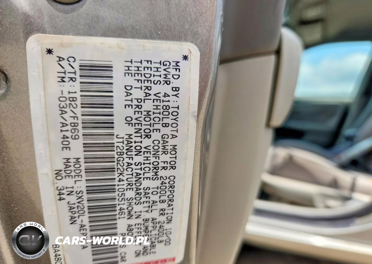 2001 Toyota Camry Le VIN:JT2BG22K410551461 - 12