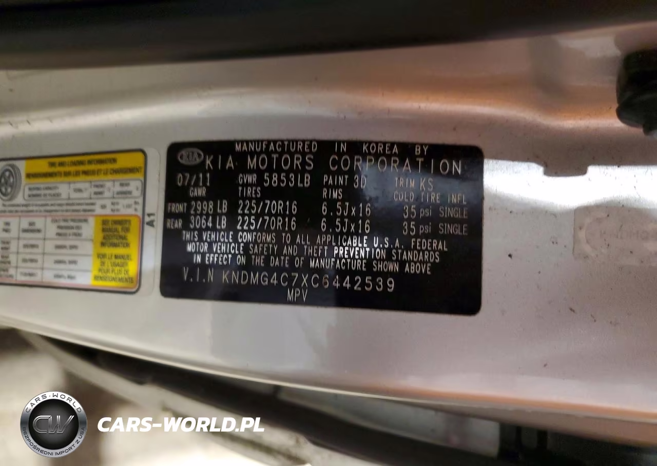 2012 Kia Sedona Lx VIN:KNDMG4C7XC6442539 - 13