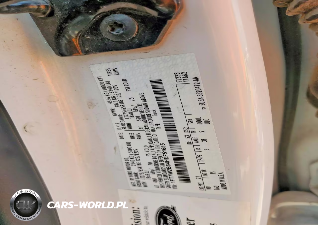 2017 Ford F250 Super Duty VIN:1FT7W2B64HEF51685 - 12