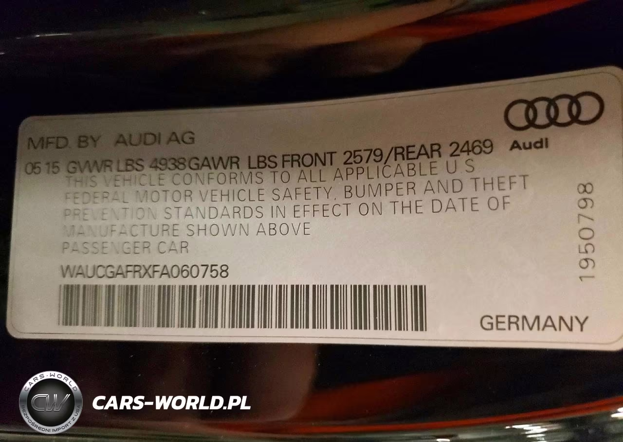 2015 AUDI S5 3.0T PREMIUM PLUS VIN:WAUCGAFRXFA060758 - 12