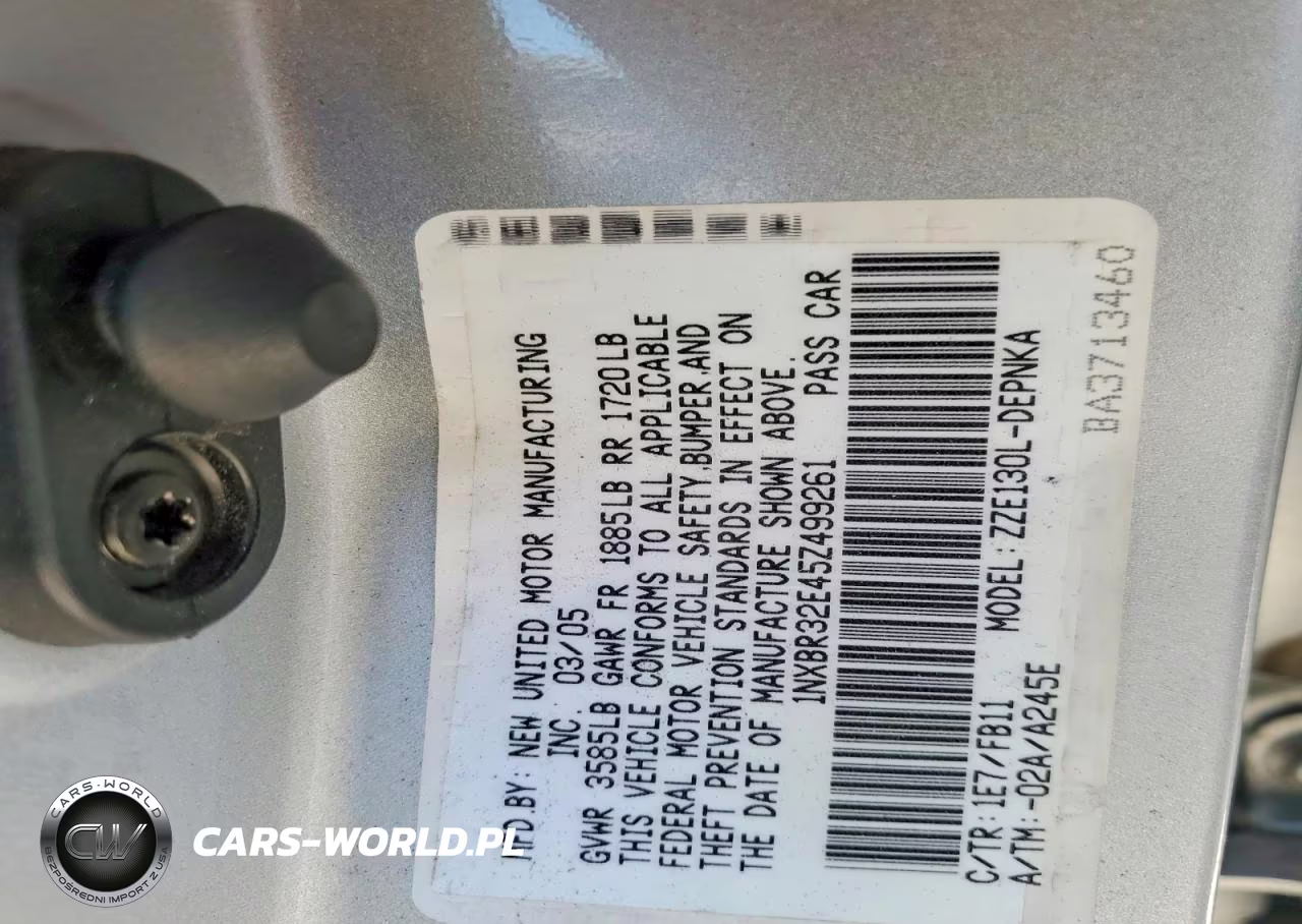 2005 Toyota Corolla Le VIN:1NXBR32E45Z499261 - 13