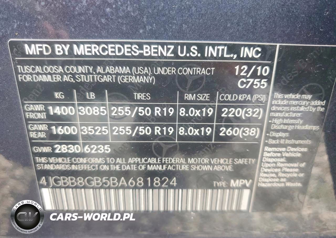 2011 Mercedes-Benz Ml 350 4Matic VIN:4JGBB8GB5BA681824 - 12