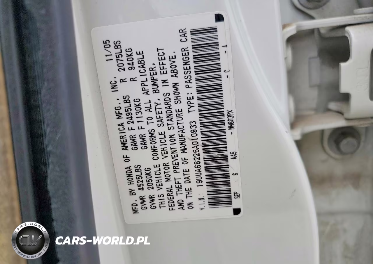 2006 Acura 3.2Tl VIN:19UUA66226A010933 - 13
