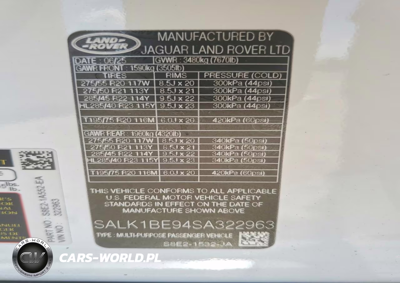 2025 Land Rover Range Rover Autobiography VIN:SALK1BE94SA322963 - 13