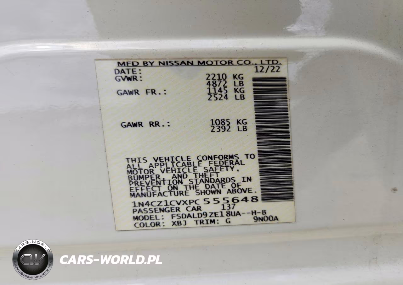 2023 Nissan Leaf Sv Plus VIN:1N4CZ1CVXPC555648 - 12
