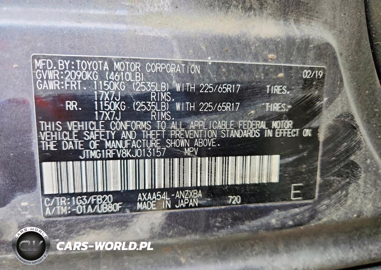 2019 Toyota Rav4 Le VIN:JTMG1RFV8KJ013157 - 13