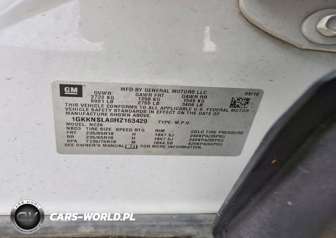 2017 GMC Acadia Sle VIN:1GKKNSLA0HZ163429 - 13