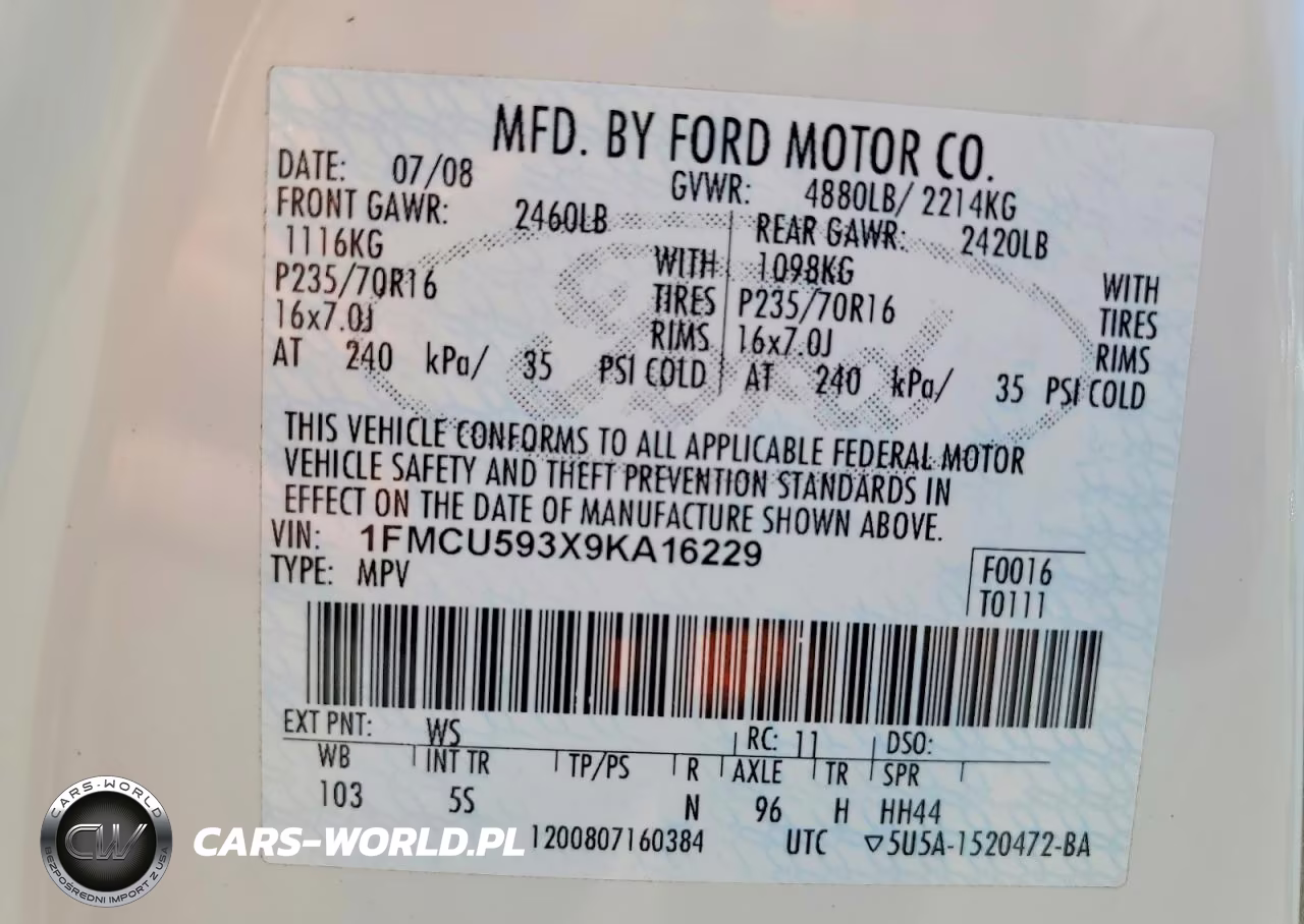 2009 Ford Escape Hybrid VIN:1FMCU593X9KA16229 - 13