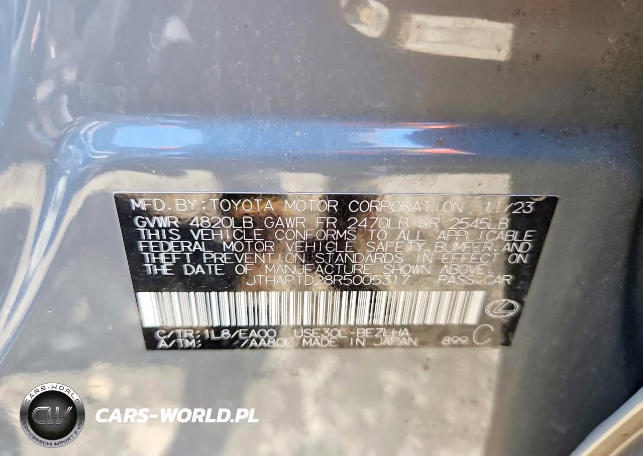 2024 Lexus Is 500 F Sport VIN:JTHAP1D28R5005317 - 12