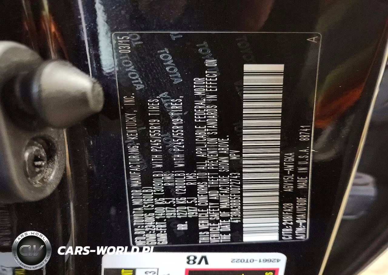 2015 Toyota Venza Le VIN:4T3BA3BB5FU072743 - 12