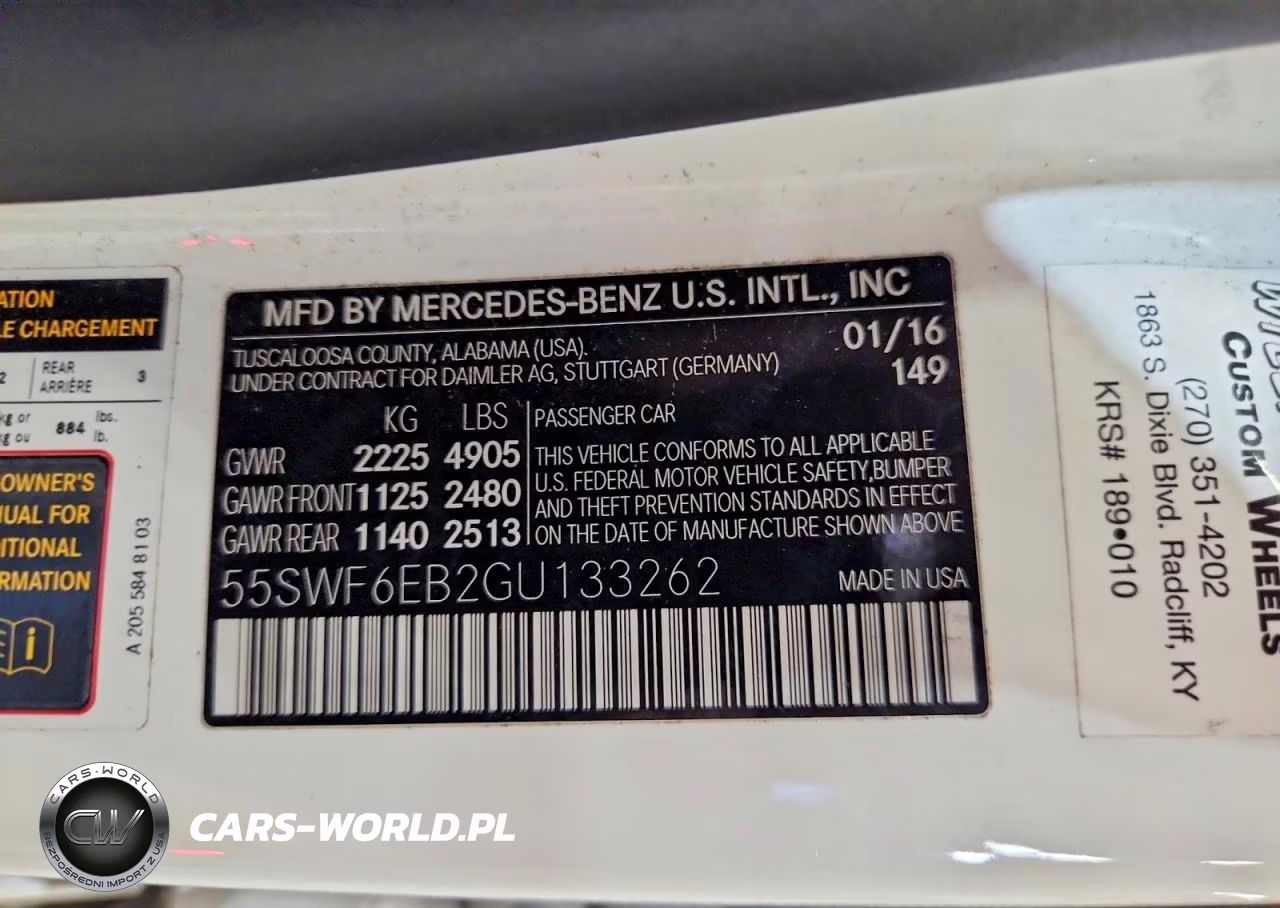2016 Mercedes-Benz C 450 4Matic Amg VIN:55SWF6EB2GU133262 - 12
