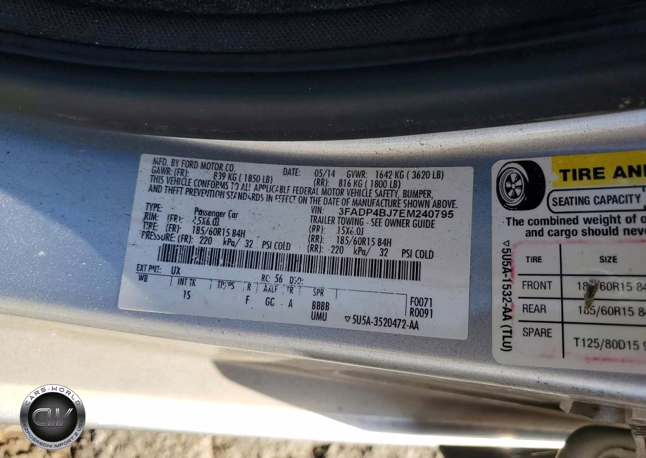 2014 Ford Fiesta VIN:3FADP4BJ7EM240795 - 12