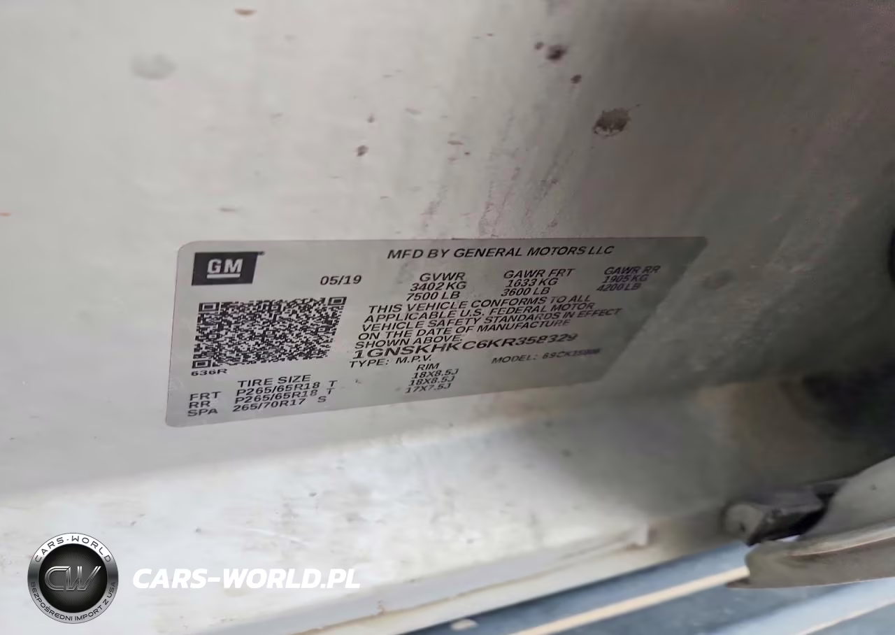 2019 Chevrolet Suburban K1500 Lt VIN:1GNSKHKC6KR358329 - 12