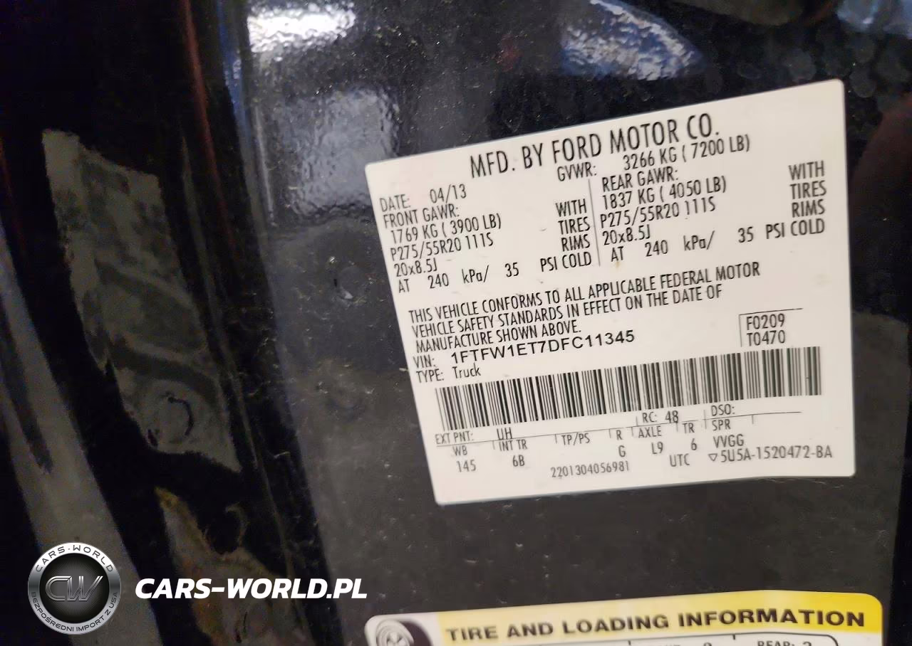 2013 Ford F150 Supercrew VIN:1FTFW1ET7DFC11345 - 12