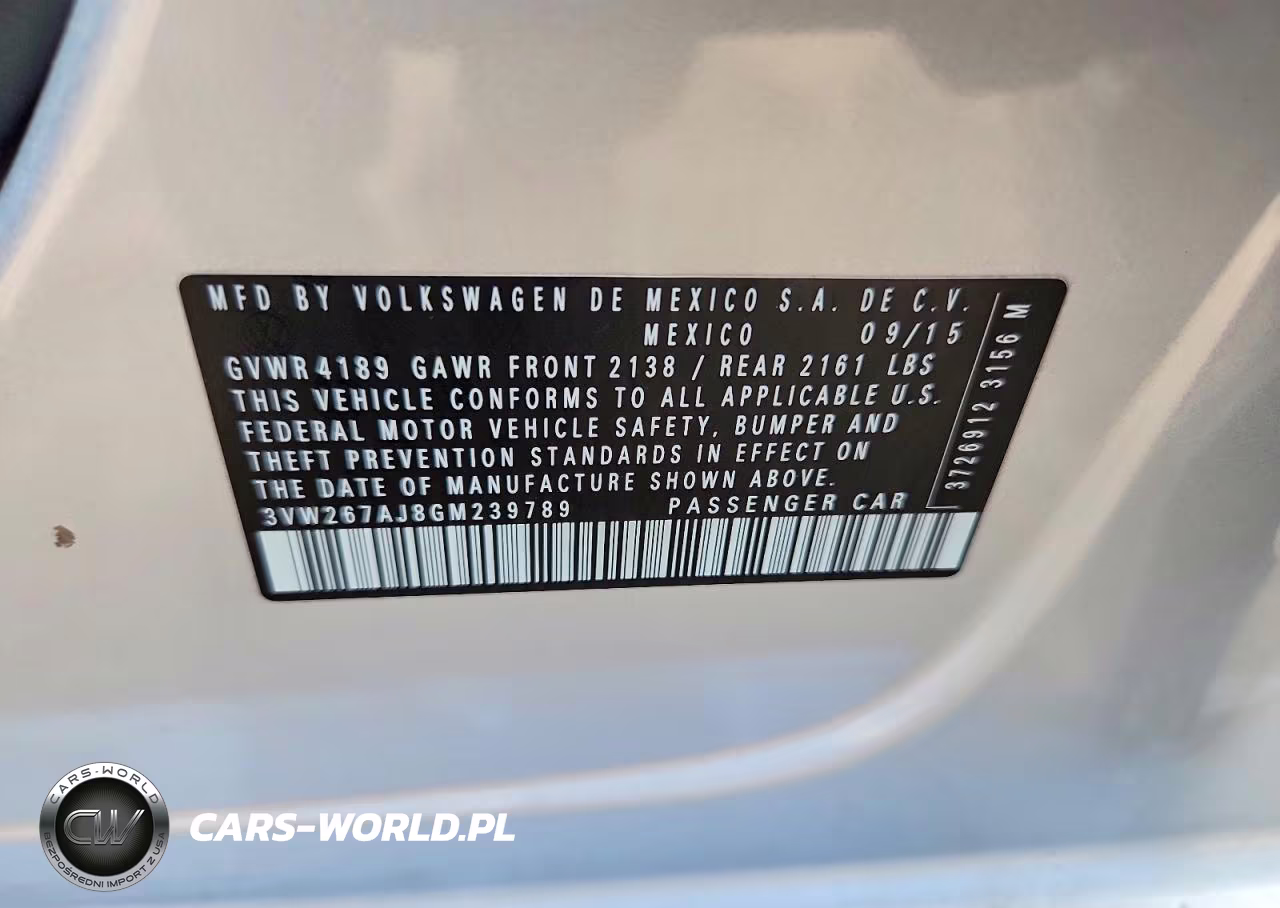 2016 Volkswagen Jetta S VIN:3VW267AJ8GM239789 - 12
