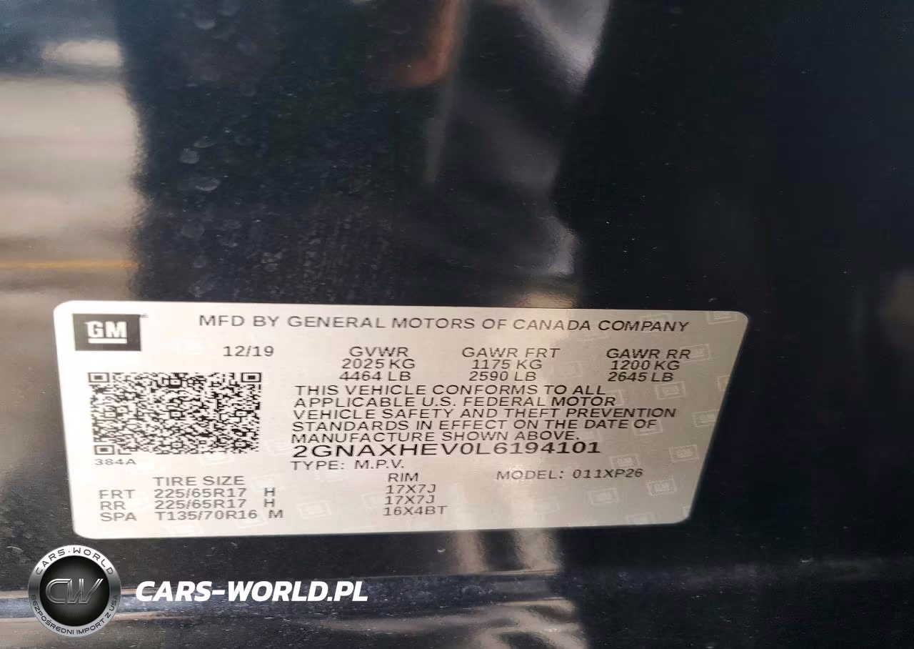 2020 Chevrolet Equinox Ls VIN:2GNAXHEV0L6194101 - 13