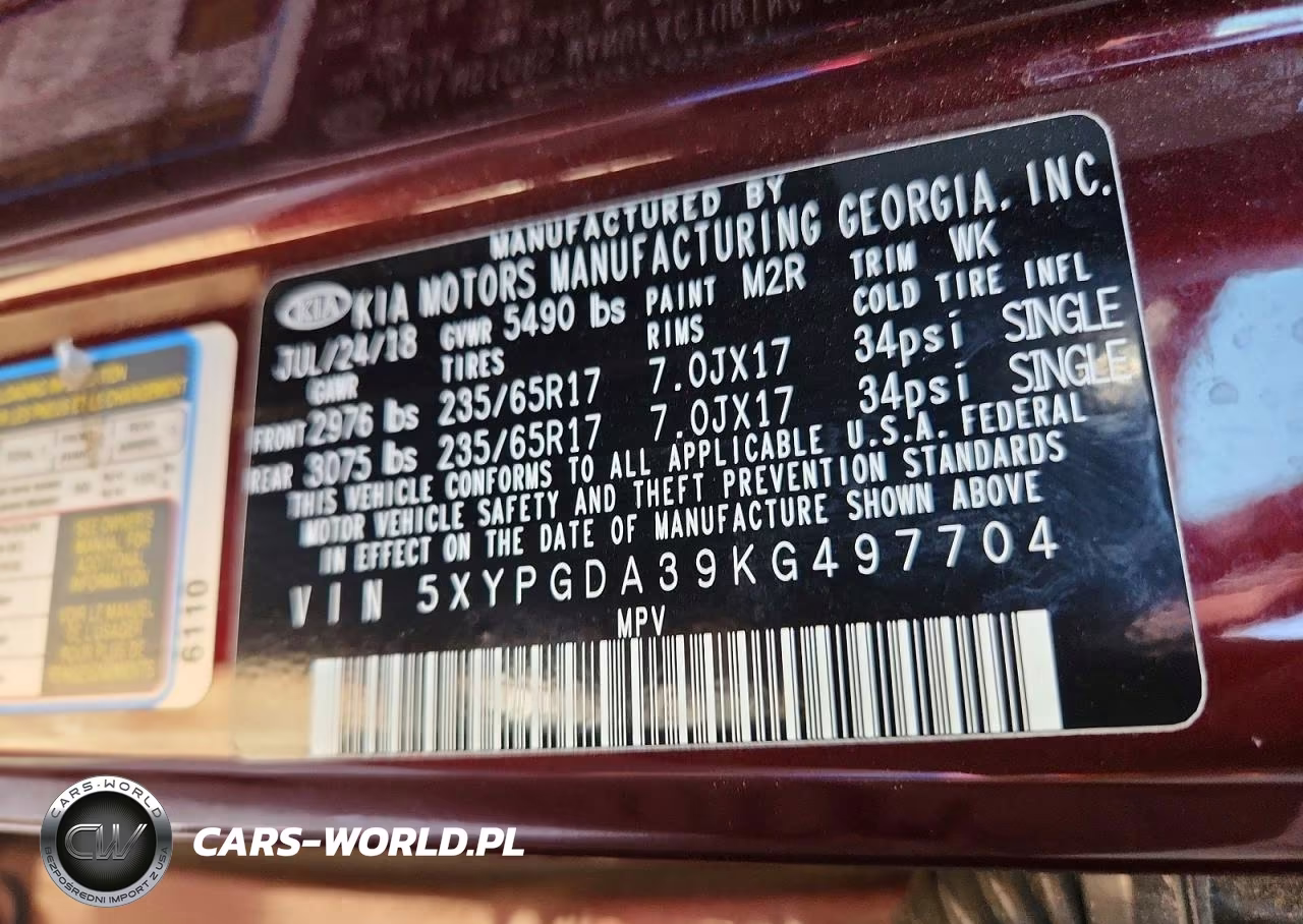2019 Kia Sorento Lx VIN:5XYPGDA39KG497704 - 14