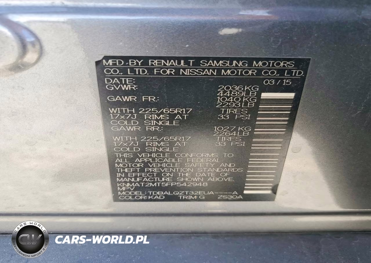 2015 Nissan Rogue S VIN:KNMAT2MT5FP542948 - 13