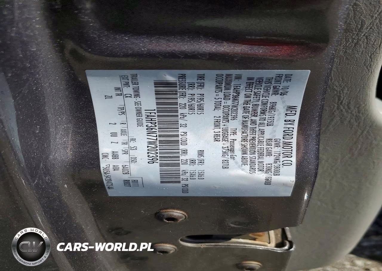 2007 Ford Focus Zxw VIN:1FAHP36N77W202396 - 13
