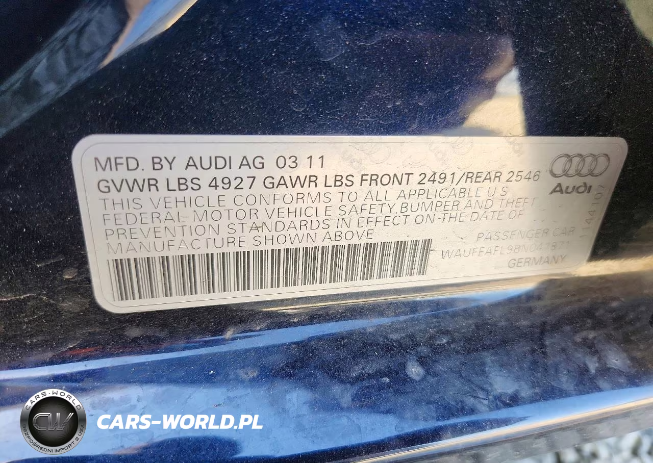 2011 Audi A4 Premium Plus VIN:WAUFFAFL9BN047871 - 13