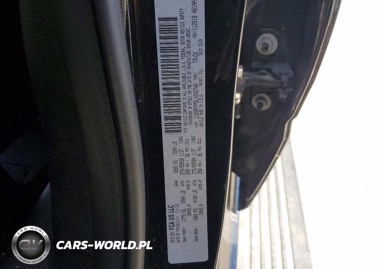 2020 Ram 1500 Limited VIN:1C6SRFPM9LN242746 - 12