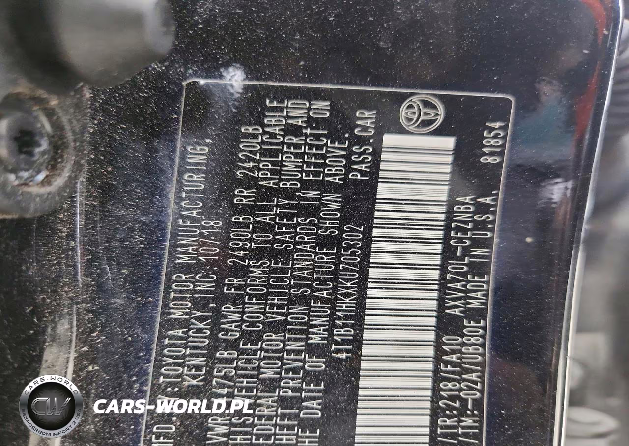 2019 Toyota Camry Le VIN:4T1B11HKXKU705302 - 12