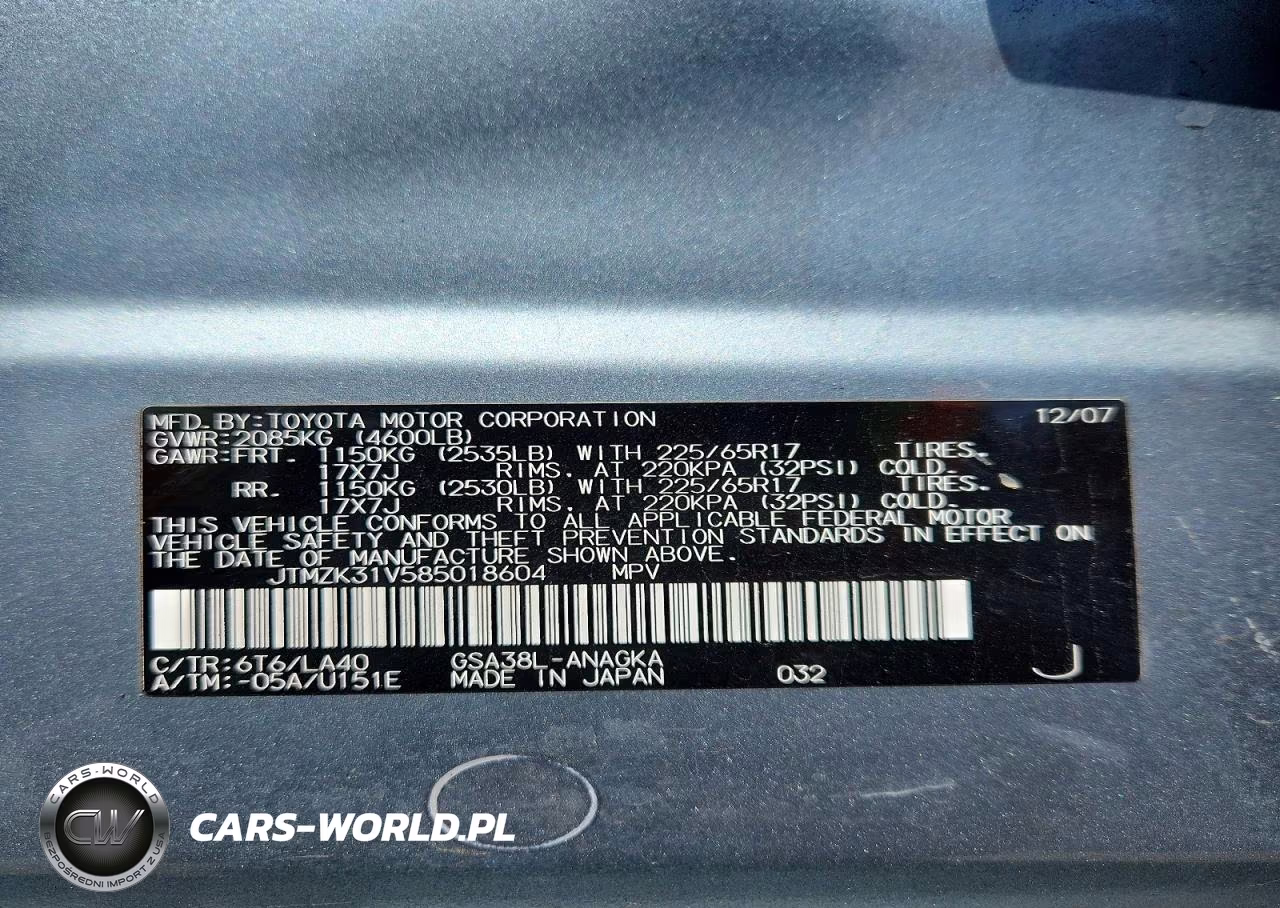 2008 Toyota Rav4 Limited VIN:JTMZK31V585018604 - 13