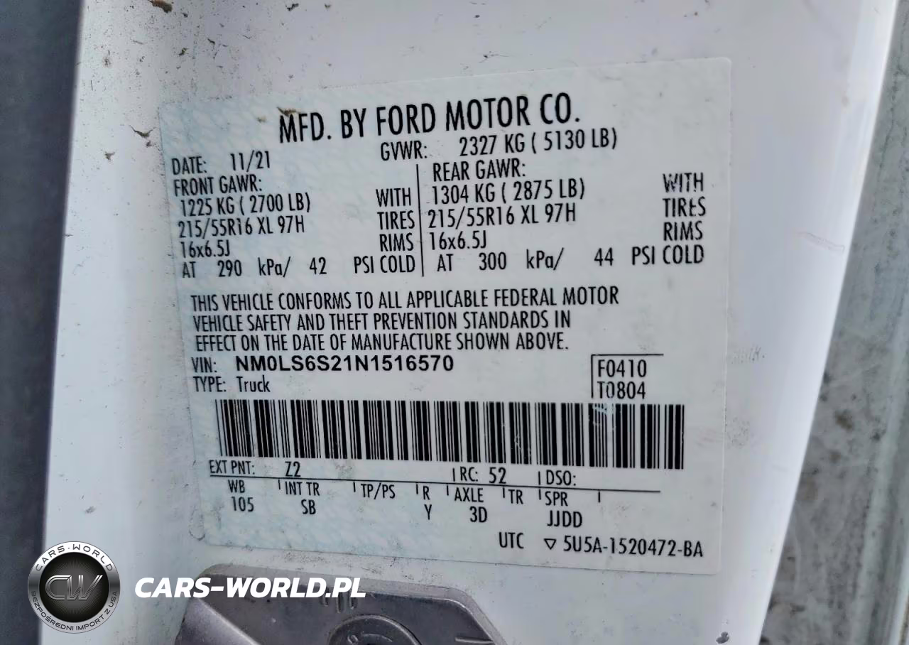 2022 Ford Transit Connect Xl Delivery Van VIN:NM0LS6S21N1516570 - 14