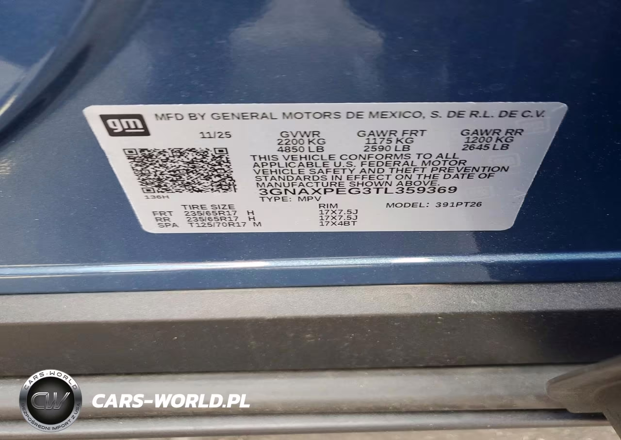 2026 Chevrolet Equinox Lt VIN:3GNAXPEG3TL359369 - 13