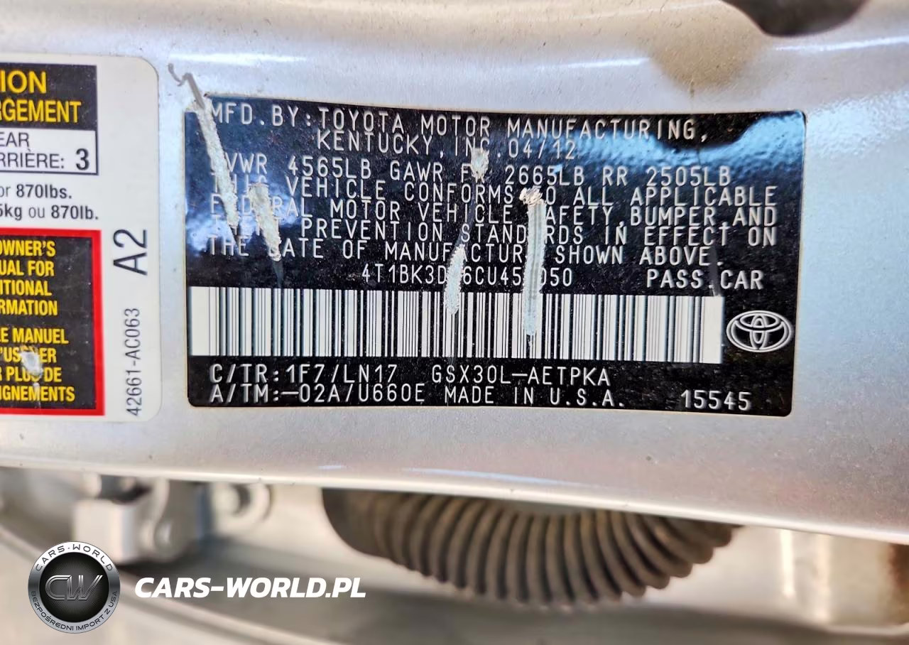 2012 Toyota Avalon Limited VIN:4T1BK3DB6CU457050 - 13