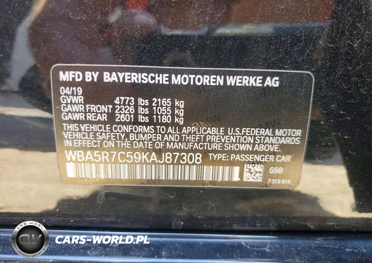 2019 BMW 330Xi VIN:WBA5R7C59KAJ87308 - 12