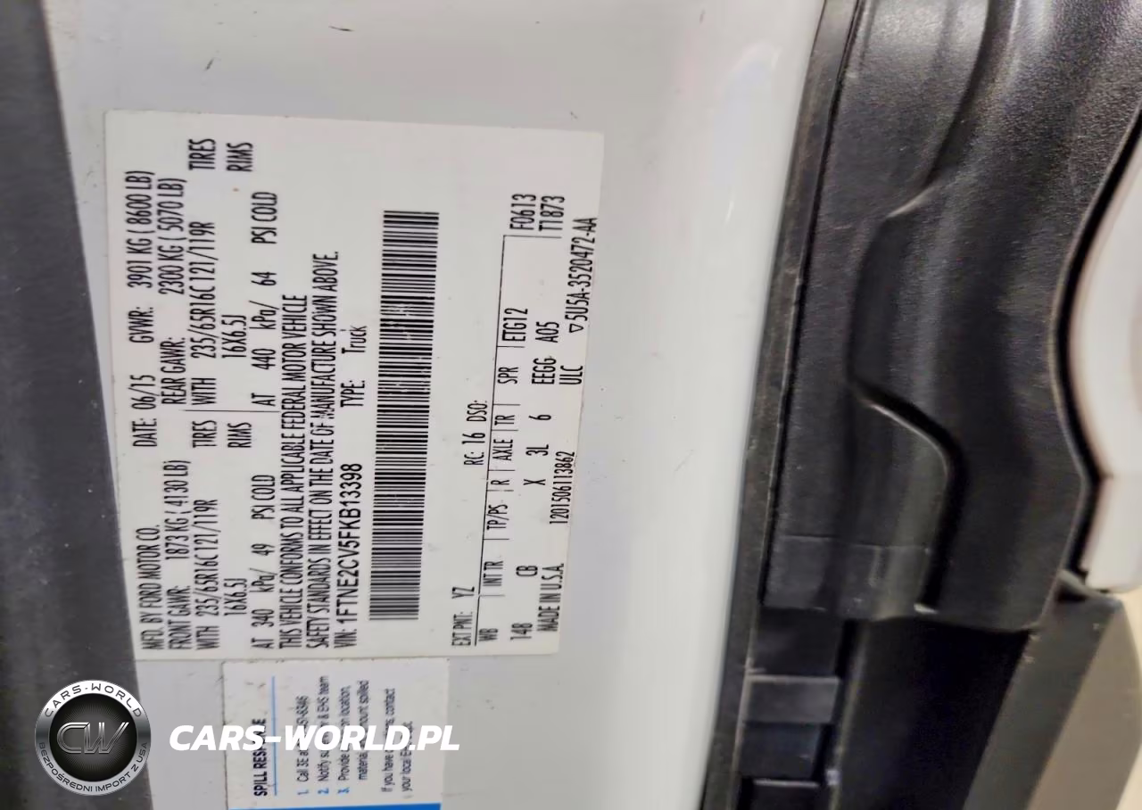 2015 Ford Transit 150 Utility - Service Van VIN:1FTNE2CV5FKB13398 - 13