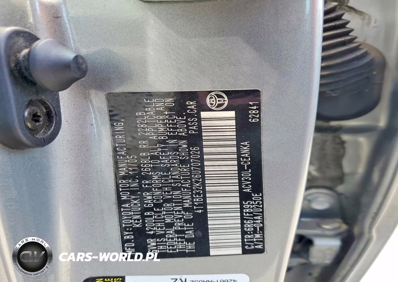 2006 Toyota Camry Le VIN:4T1BE32K26U707026 - 12