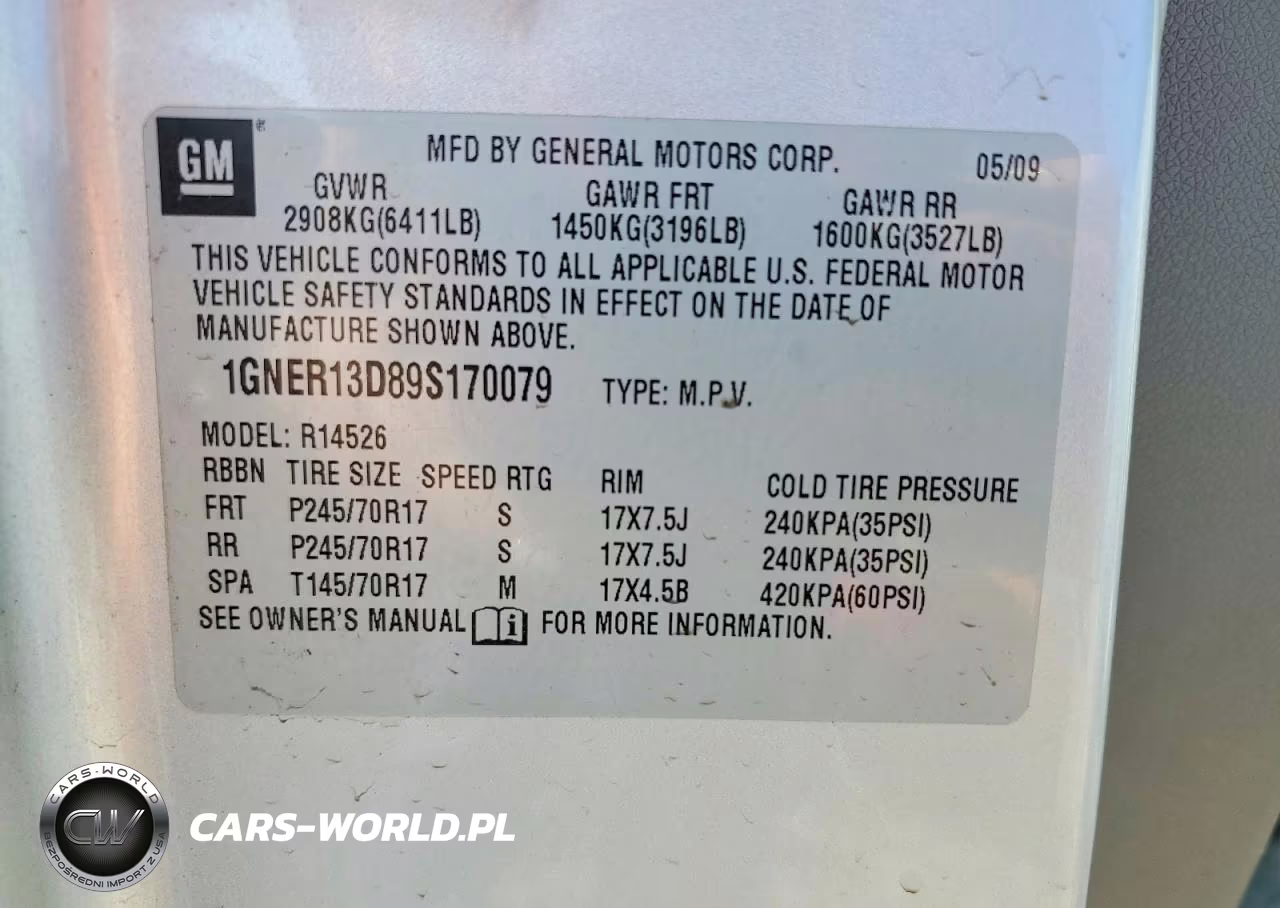 2009 Chevrolet Traverse Ls VIN:1GNER13D89S170079 - 13