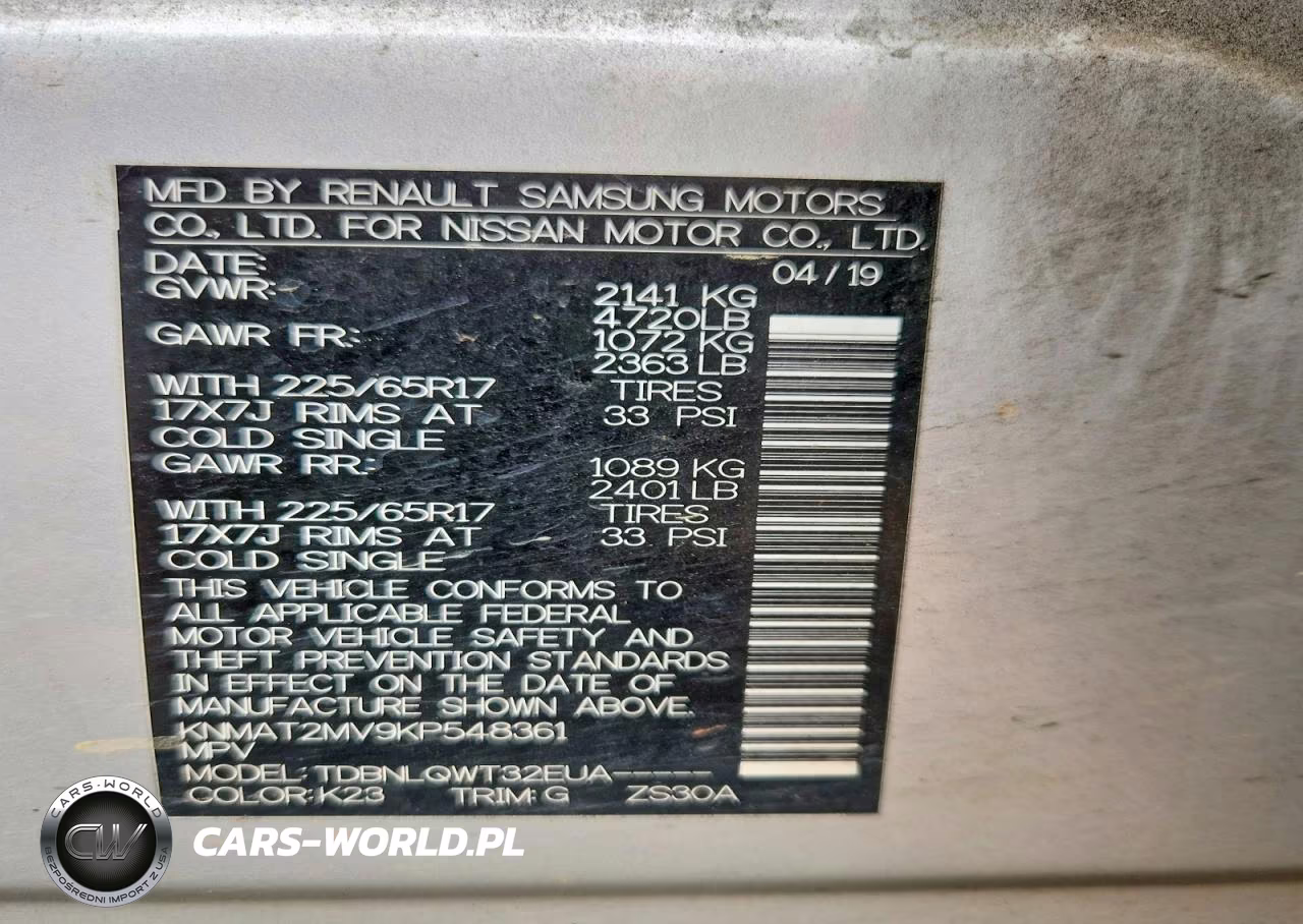 2019 Nissan Rogue Sv VIN:KNMAT2MV9KP548361 - 13