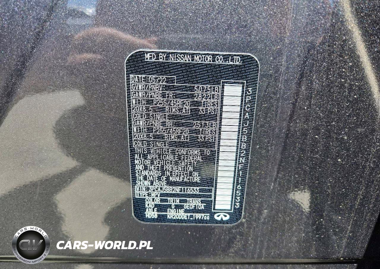 2022 Infiniti Qx50 Luxe VIN:3PCAJ5BB2NF116533 - 13