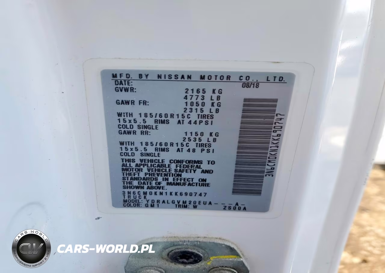 2019 Niss Nv200 2.5S 2.5Sv VIN:3N6CM0KN1KK690747 - 14
