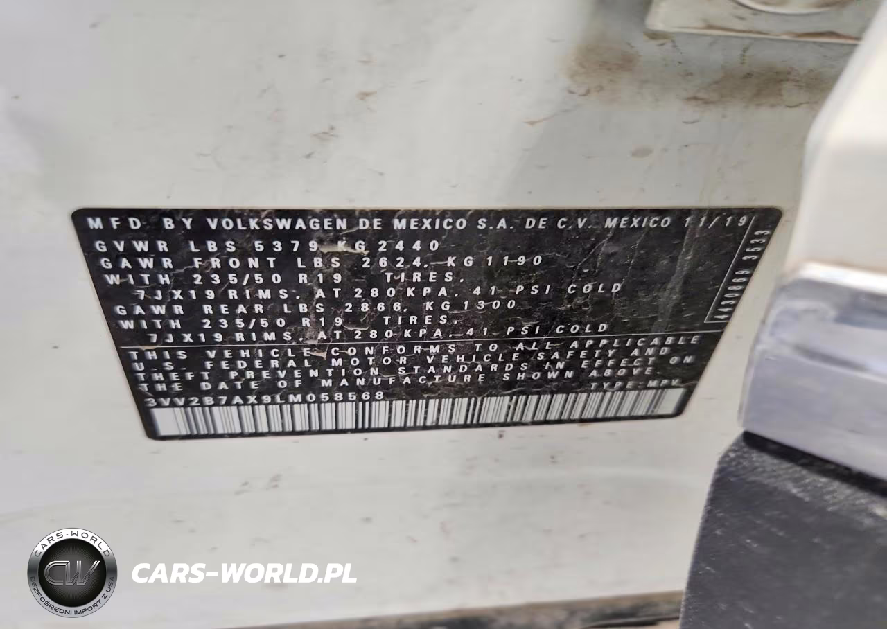 2020 Volkswagen Tiguan Se VIN:3VV2B7AX9LM058568 - 13