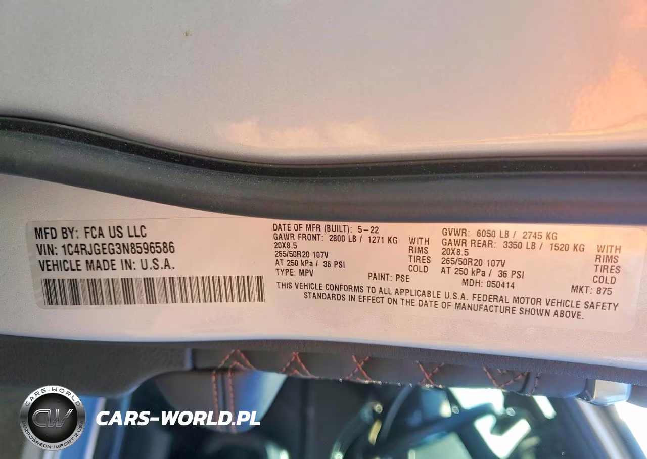 2022 Jeep Grand Cherokee Summit VIN:1C4RJGEG3N8596586 - 13
